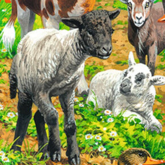 New sealed Ravensburger 100XXL Puzzle-Animals Get Together 100 Pcs Farm Animals - Picture 6 of 16